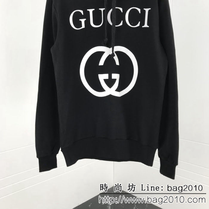 Gucci古奇 18秋冬官網款衛衣 大logo印花 OS寬鬆版型 網紅ins爆款 情侶款 ydi2360